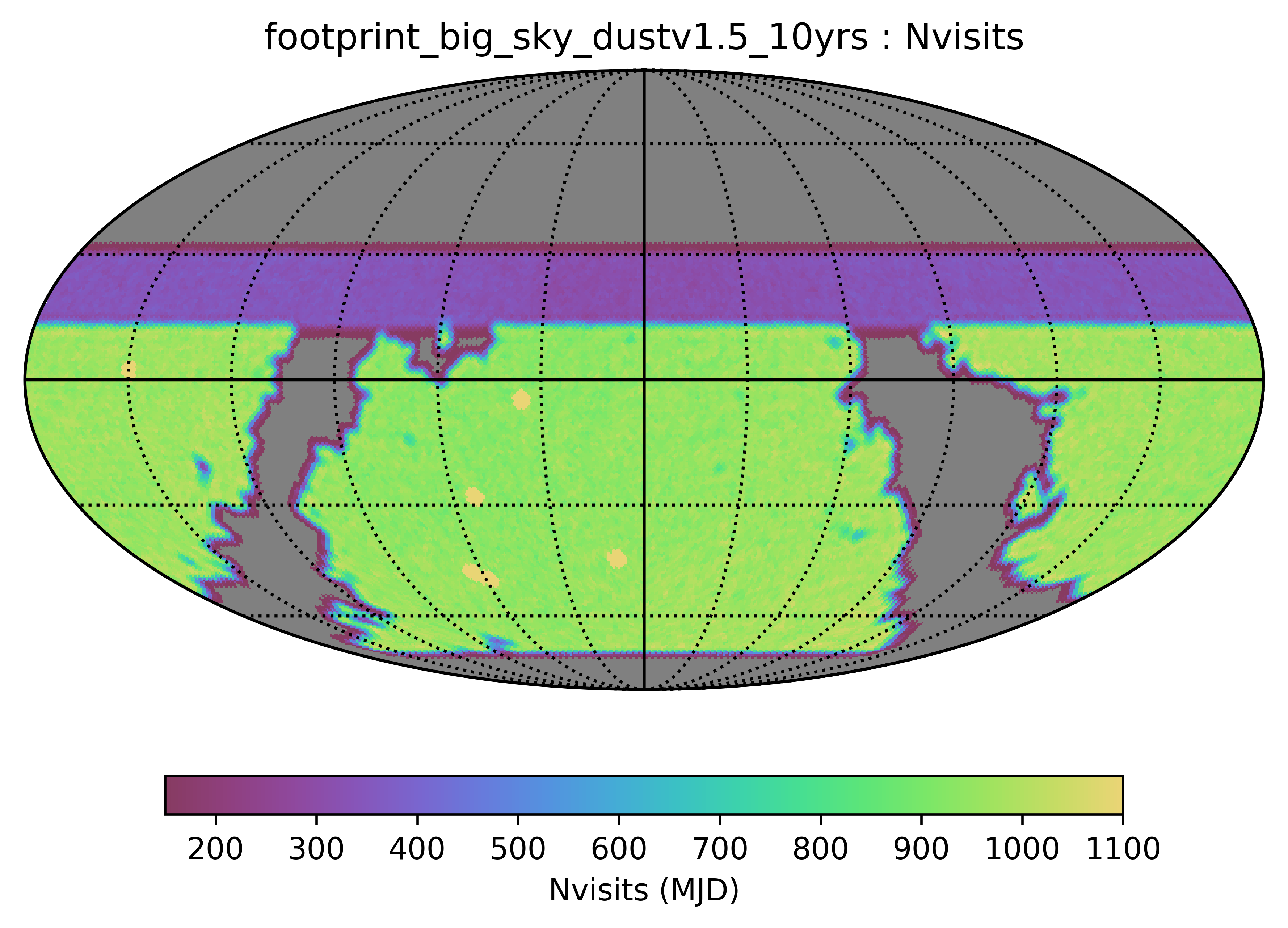 footprint_big_sky_dustv1_5_10yrs_Nvisits_HEAL_SkyMap
